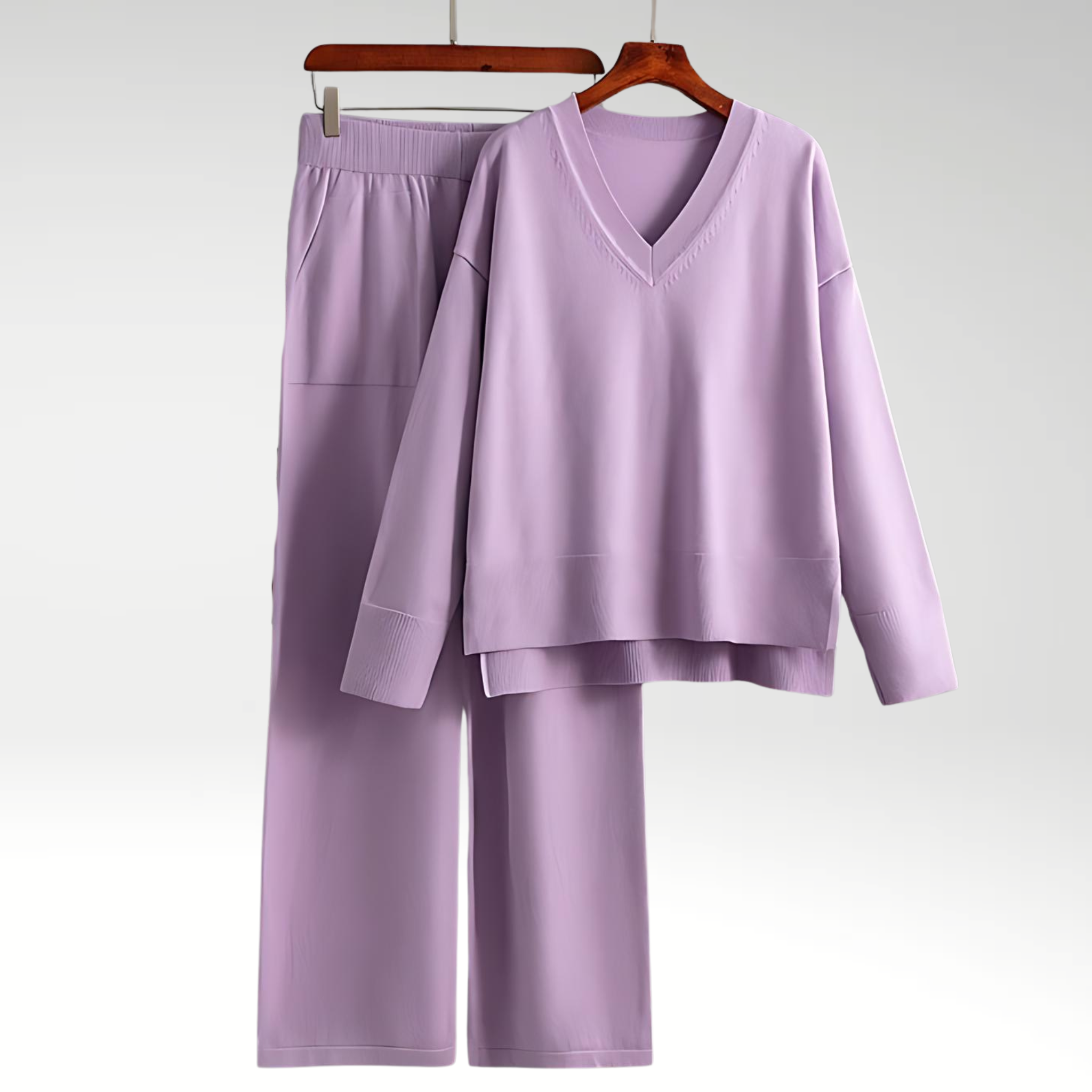 Le Charme™ | Luxe V-Neck Two Piece Set