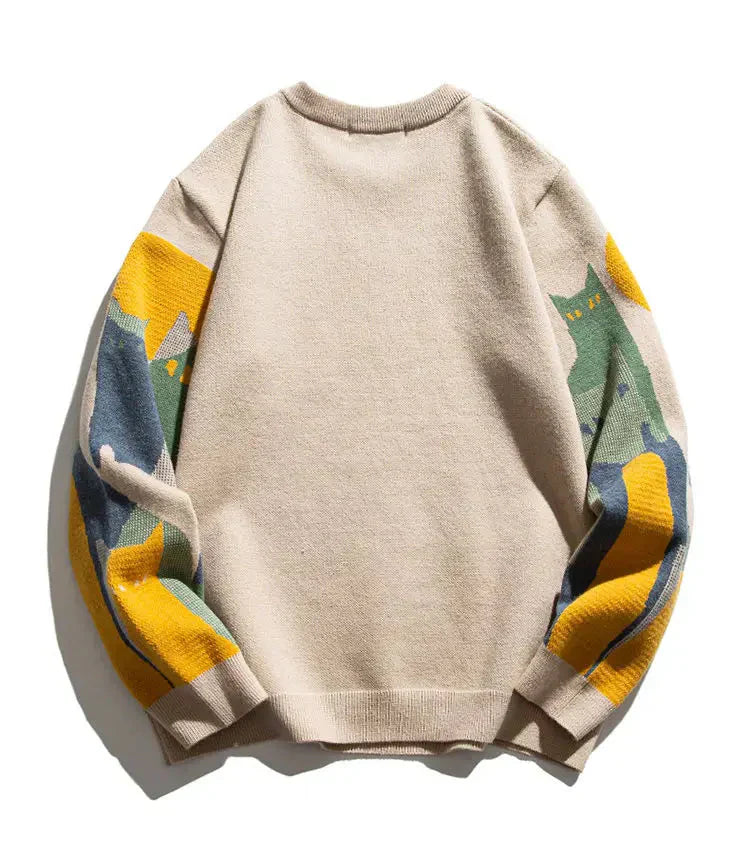 KATZE™ | SWEAT À COL ROND CHAT LUMIÈRE DE LUNE