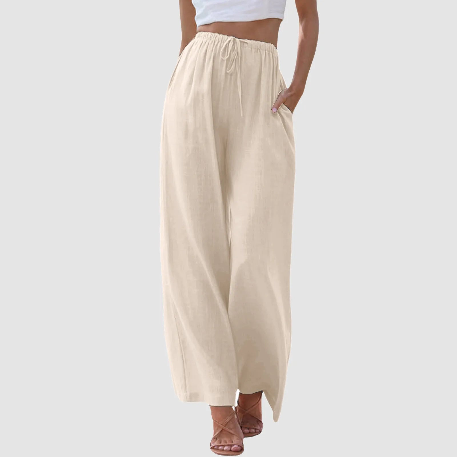 Le Charme™ | Pantalon taille haute à jambes larges