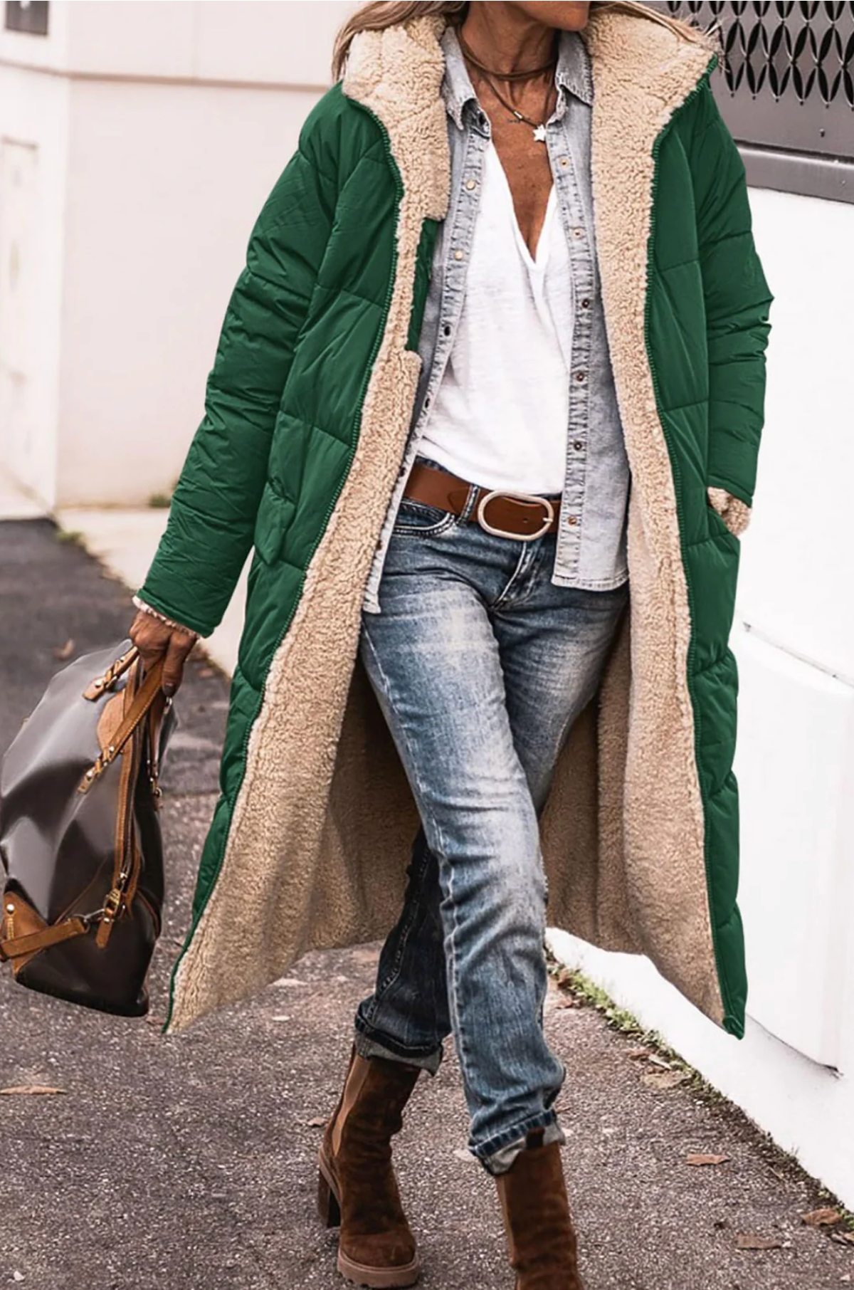 ARAVENA™ | PARKA-JACKET RÉVERSIBLE CHAUD AVEC VESTE EN SHERPA