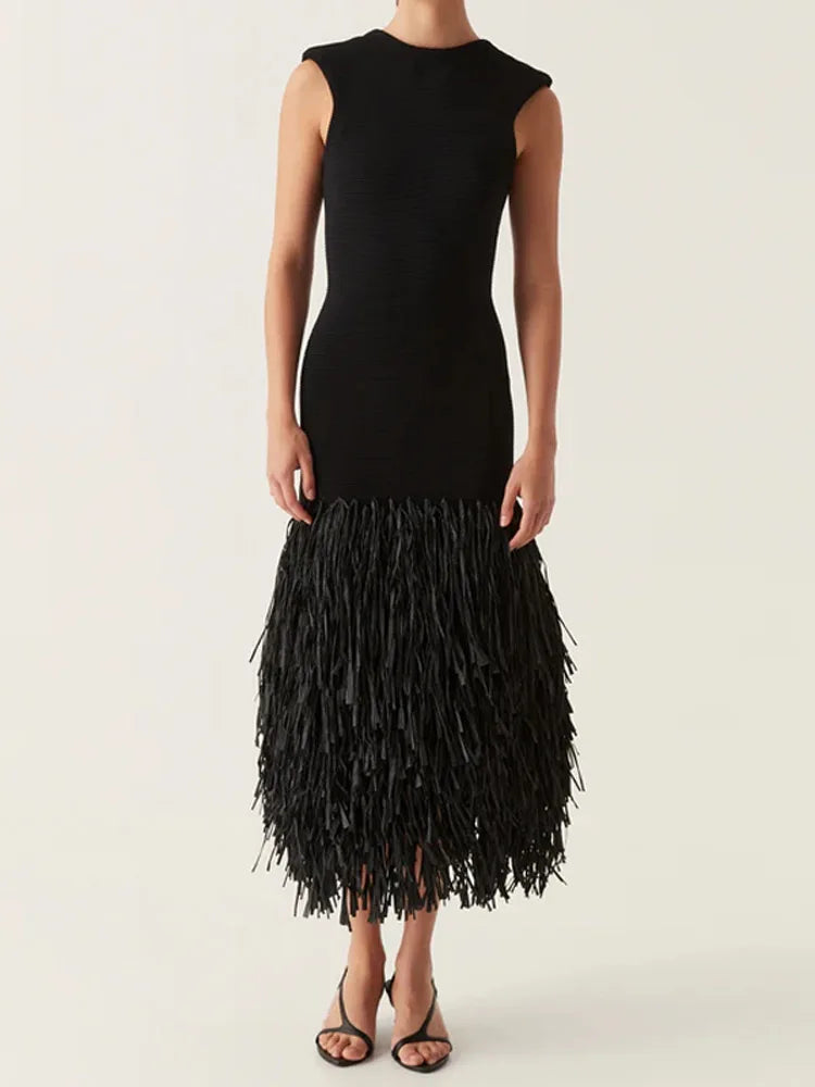 ALINE™ | ROBE LONGUE AVEC FRANGES