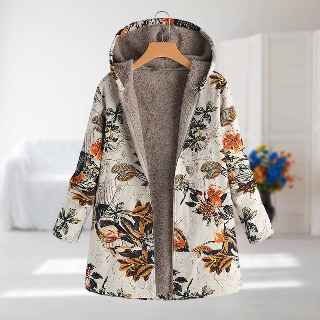GABRIELLE™ | VESTE D'AUTOMNE/HIVER AVEC IMPRIMÉ FLEURI