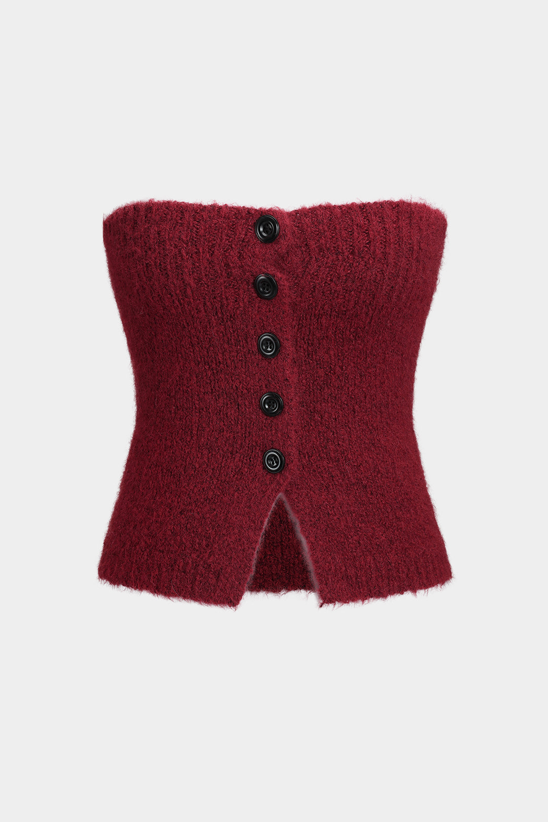 Le Charme™ Ensemble Tricot : Tube Top Boutonné et Cardigan à Manches Longues