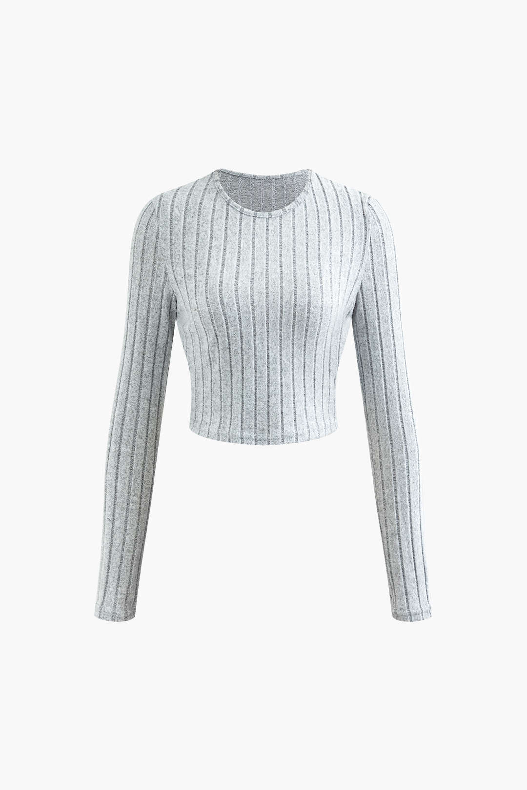 Le Charme™ Ensemble Tricot Côtelé : Haut à Manches Longues et Jupe Fendue