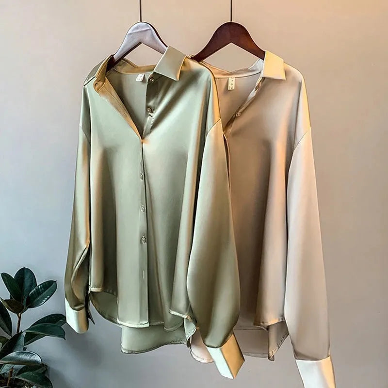 CAMICIA™ | BLOUSE EN SATIN POUR FEMMES