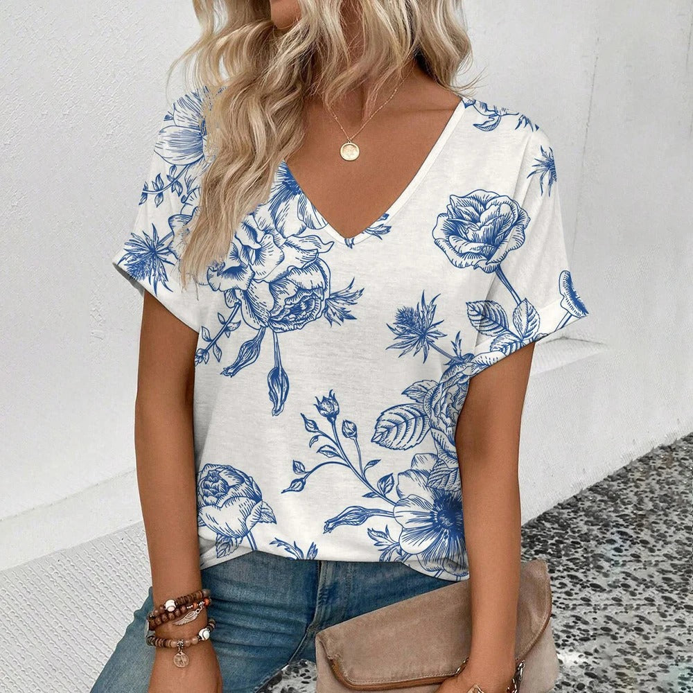 Janneke™ | T-shirt imprimé fleurs