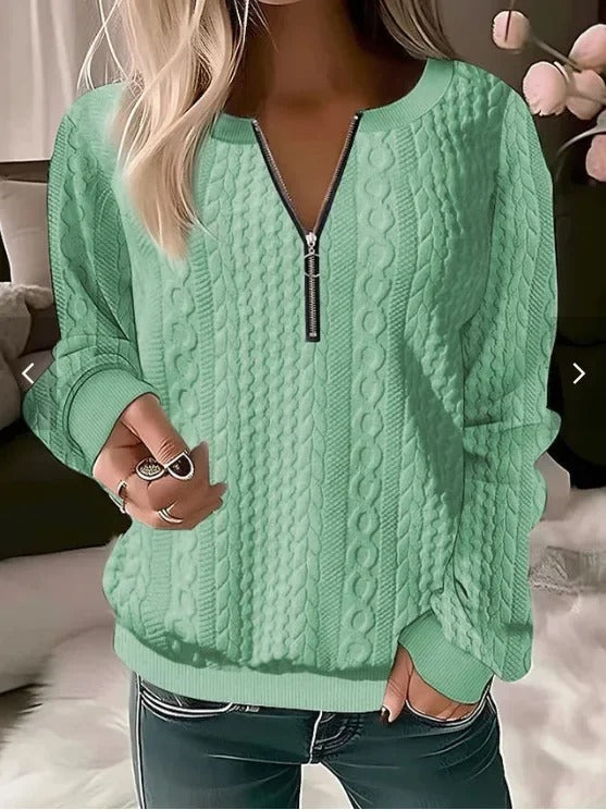 Lilly™ | Pull Confortable Avec Fermeture Éclair