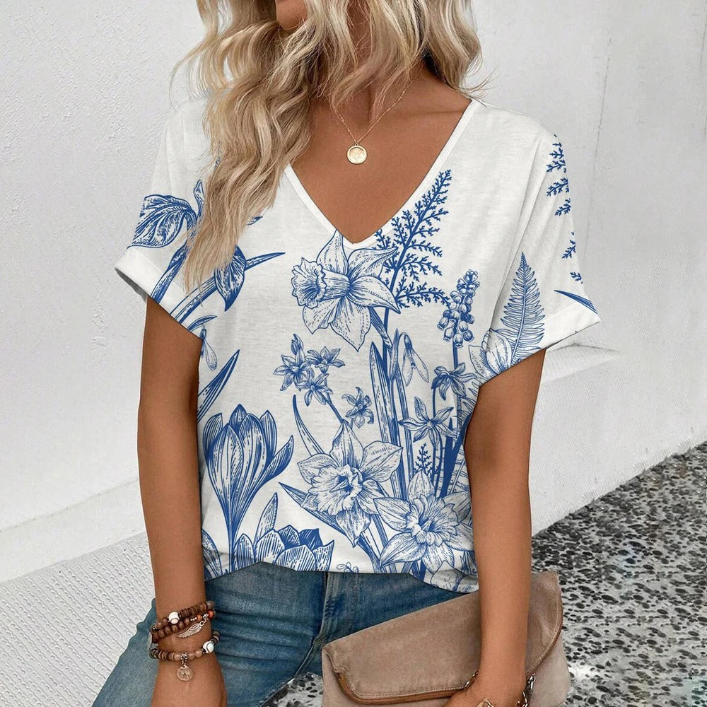 Janneke™ | T-shirt imprimé fleurs